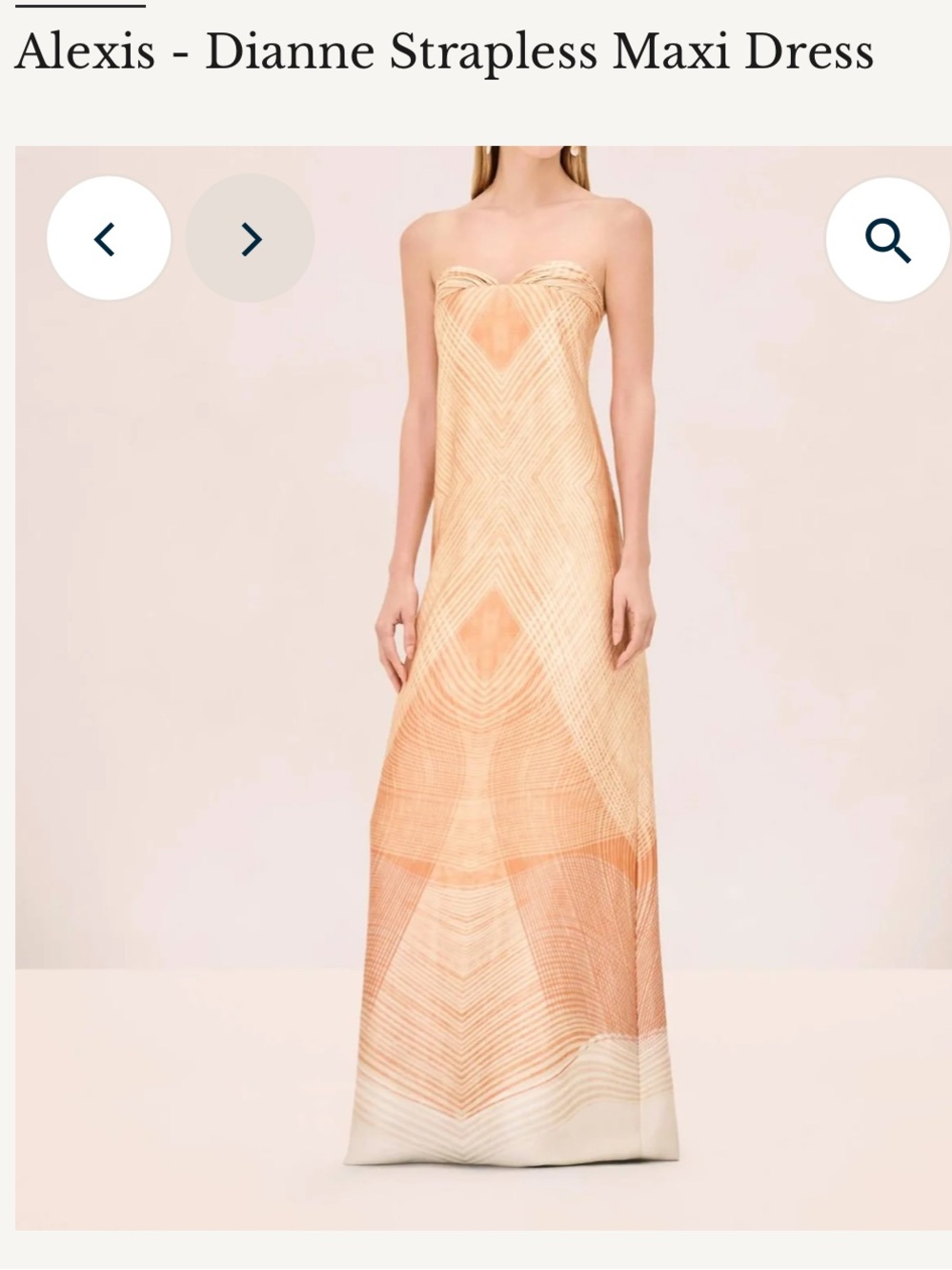 Alexis - Dianne Strapless Maxi Dress in Melon